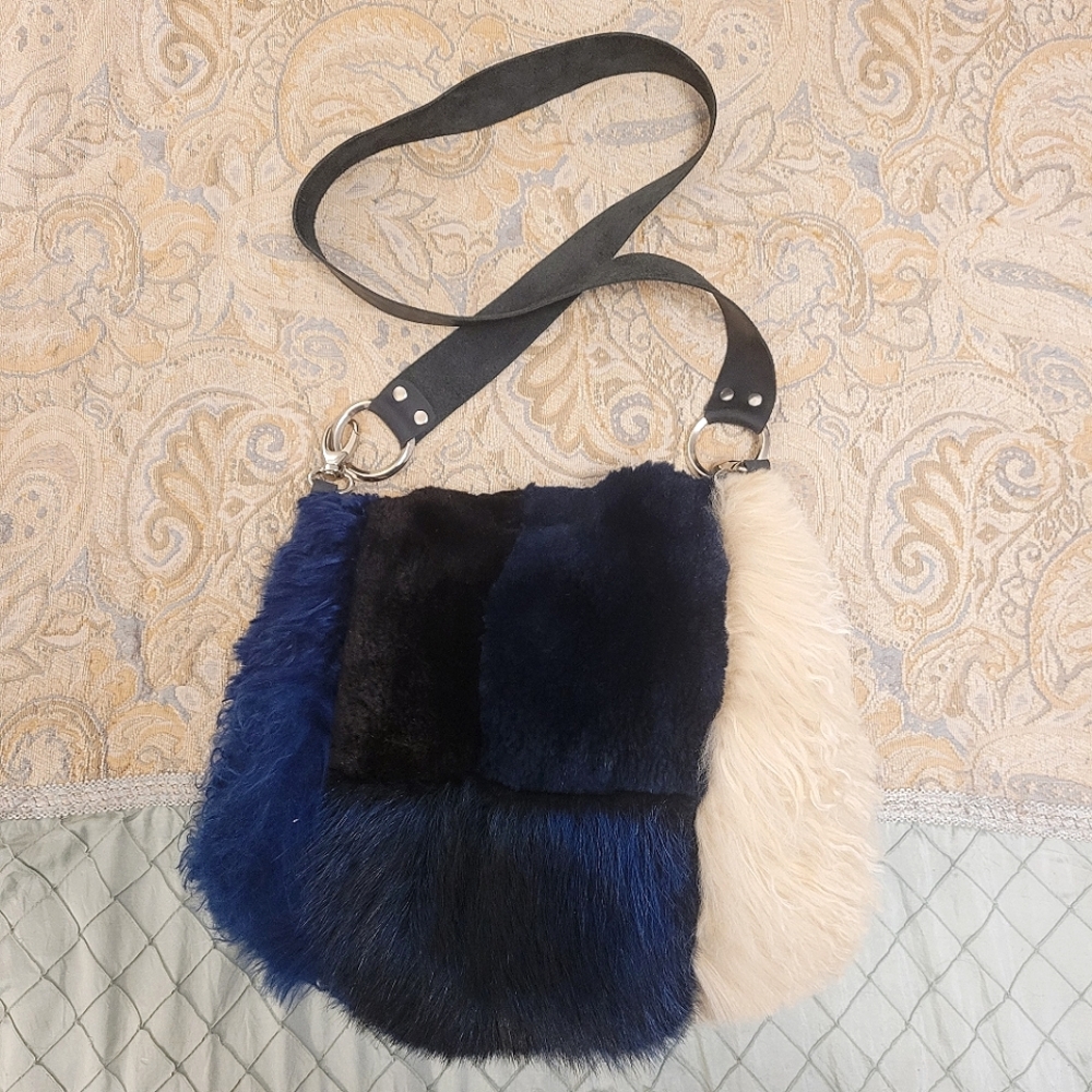 REBELLION by Stephanie Wheat Alpaca Fur One of a Kind Handmade Purse